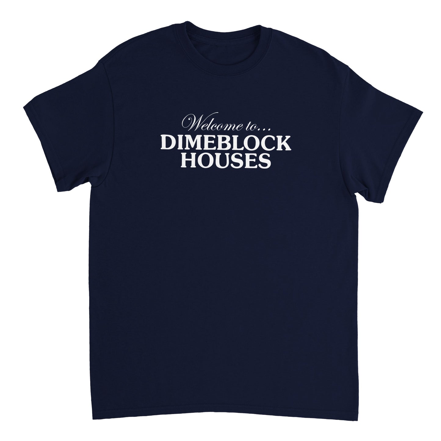Dimeblock Houses Shirt (White Logo Various Colors)